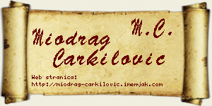 Miodrag Čarkilović vizit kartica